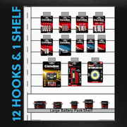 12 SKU Hook + 5 SKU Shelf Small Planogram Kit