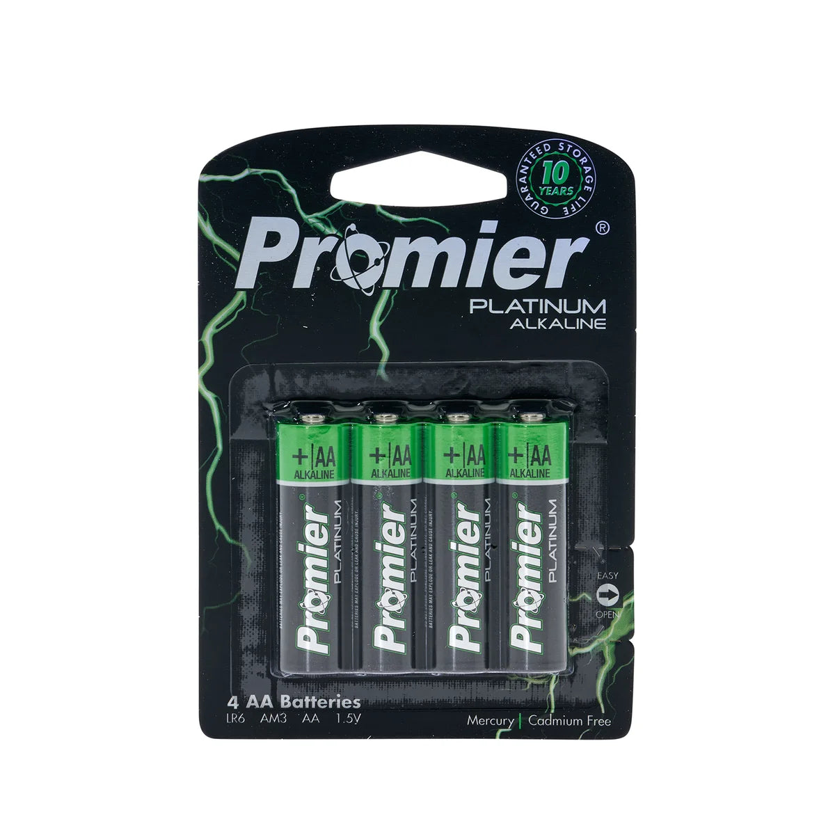 Promier AA Platinum Alkaline Batteries Blister 4pk
