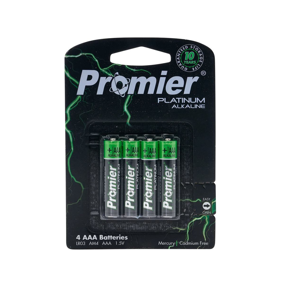 Promier AAA Platinum Alkaline Batteries Blister 4Pk
