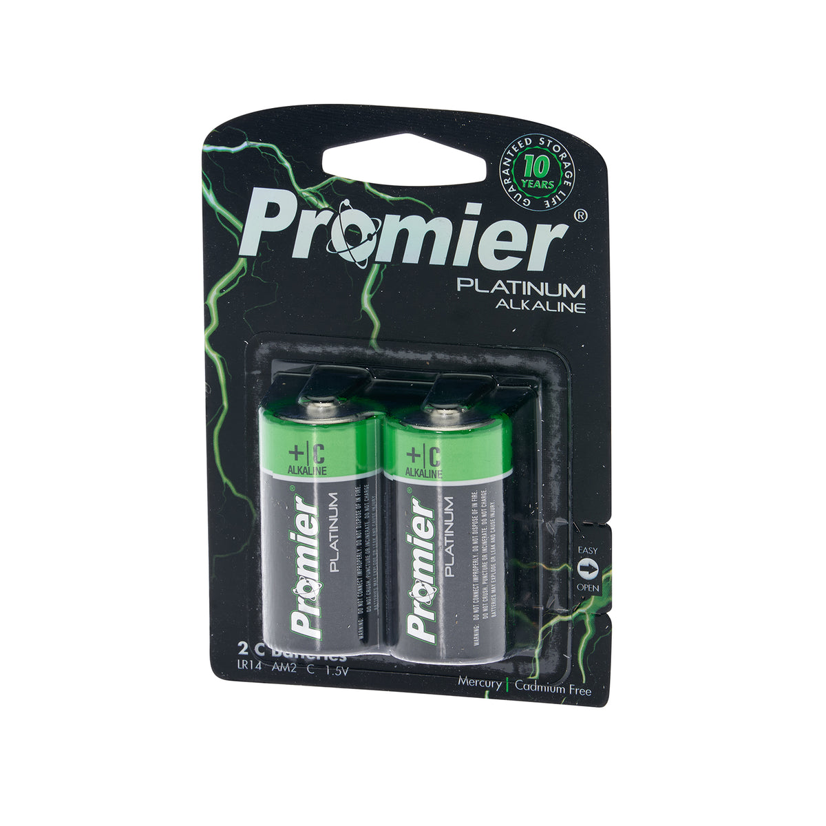 Promier C Platinum Alkaline Batteries Blister 2Pk