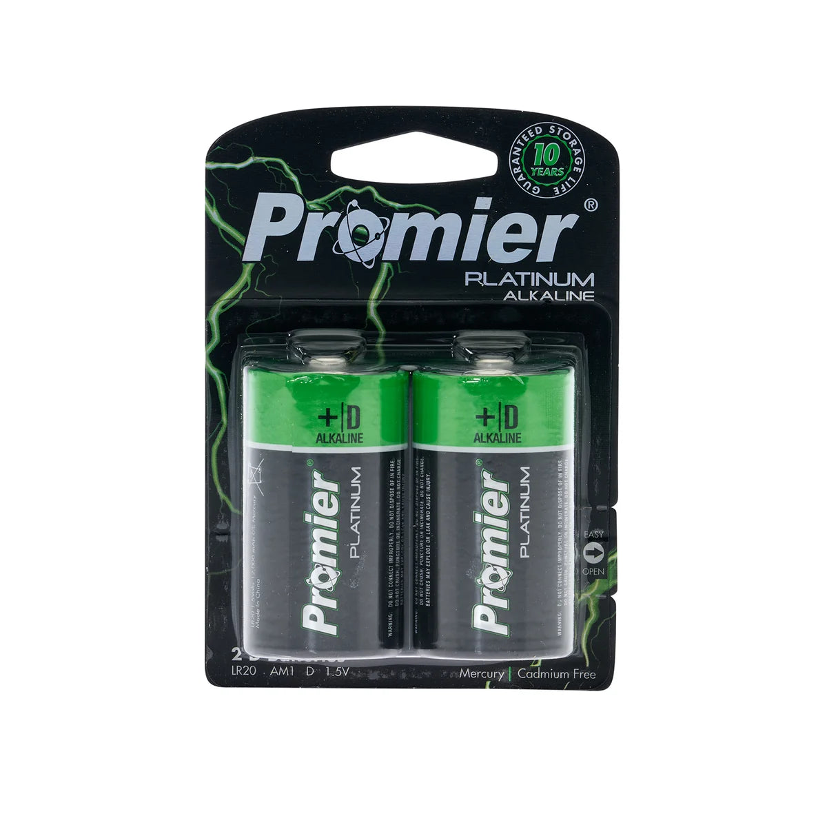 Promier D Platinum Alkaline Batteries Blister 2Pk