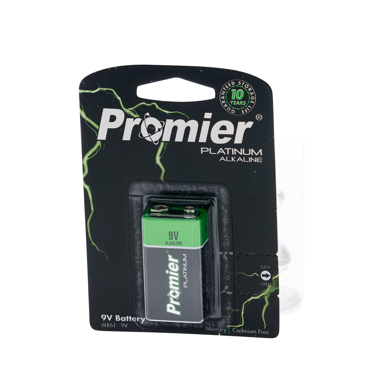 Promier 9V Platinum Alkaline Batteries Blister 1Pk