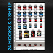 24 SKU Hook + 5 SKU Shelf Large Planogram Kit