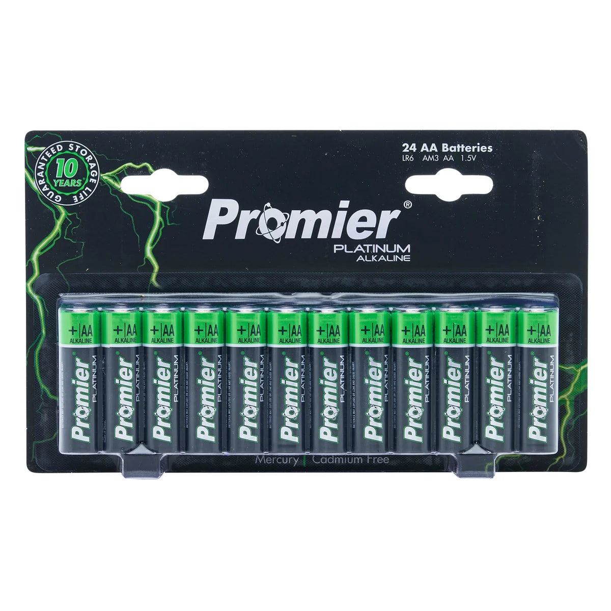 Promier AA Platinum Alkaline Batteries Blister 24Pk