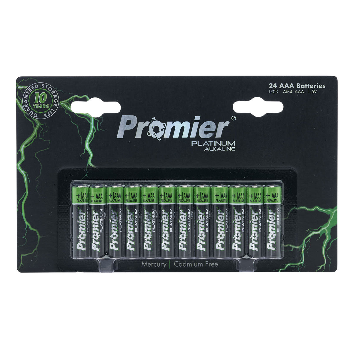Promier AAA Platinum Alkaline Batteries Blister 24Pk