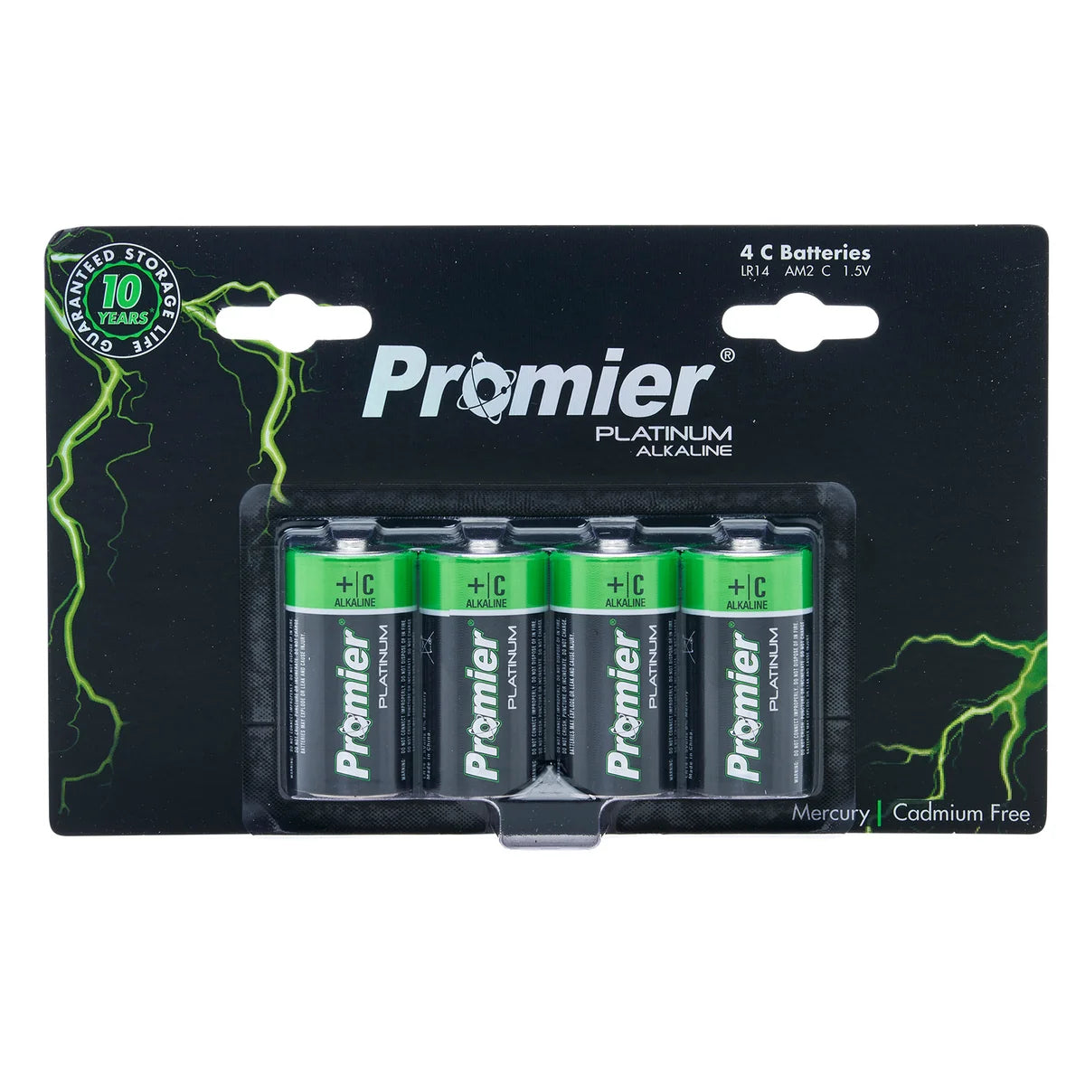 Promier C Platinum Alkaline Batteries Blister 4Pk
