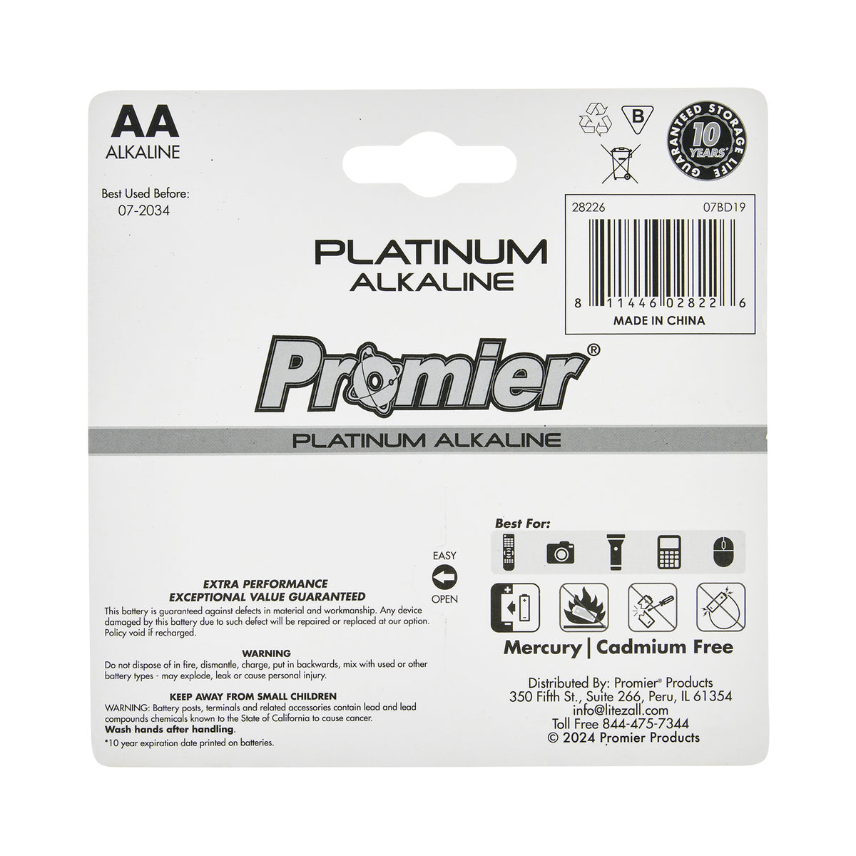 Promier AA Platinum Alkaline Batteries Box 12Pk