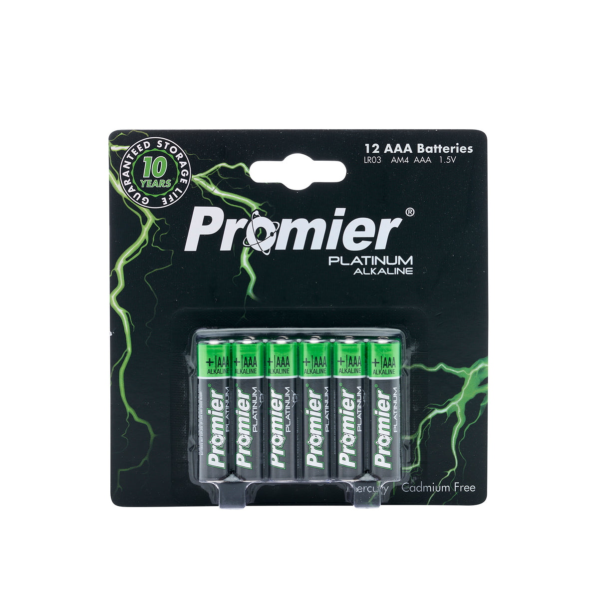 Promier AAA Platinum Alkaline Batteries Blister 12Pk