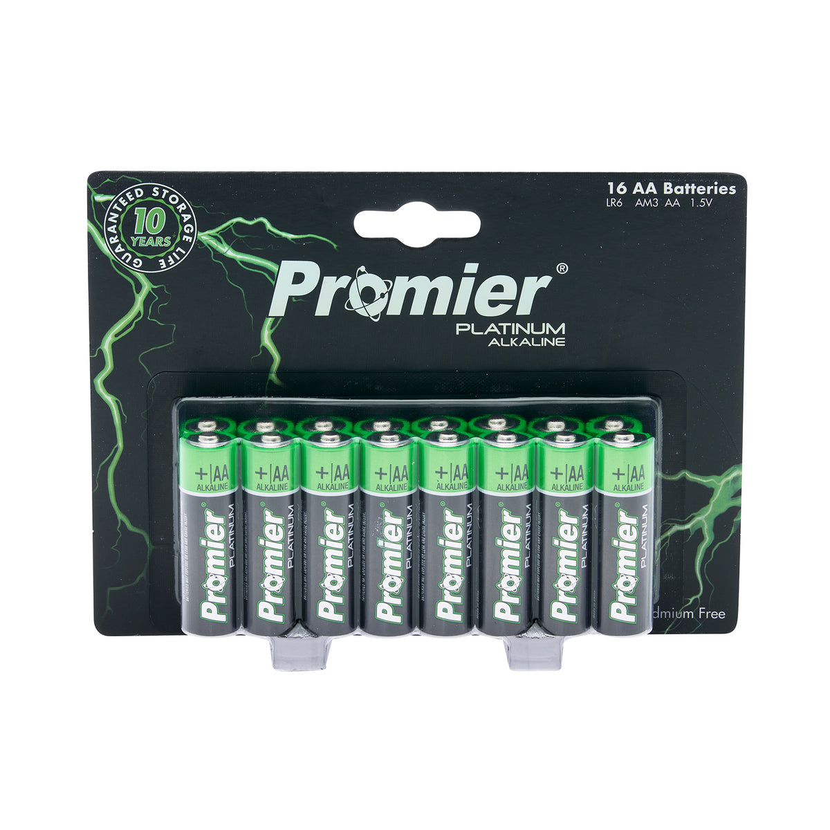 Promier AA Platinum Alkaline Batteries Box 16Pk