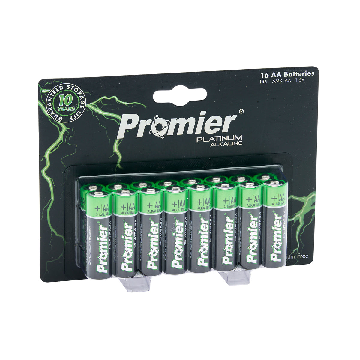 Promier AA Platinum Alkaline Batteries Box 16Pk