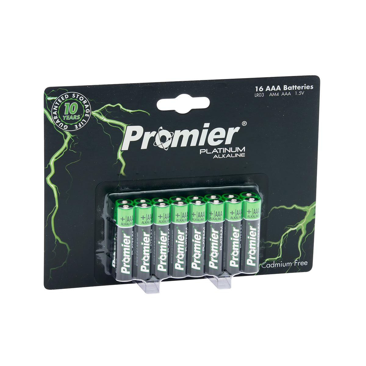 Promier AAA Platinum Alkaline Batteries Blister 16Pk