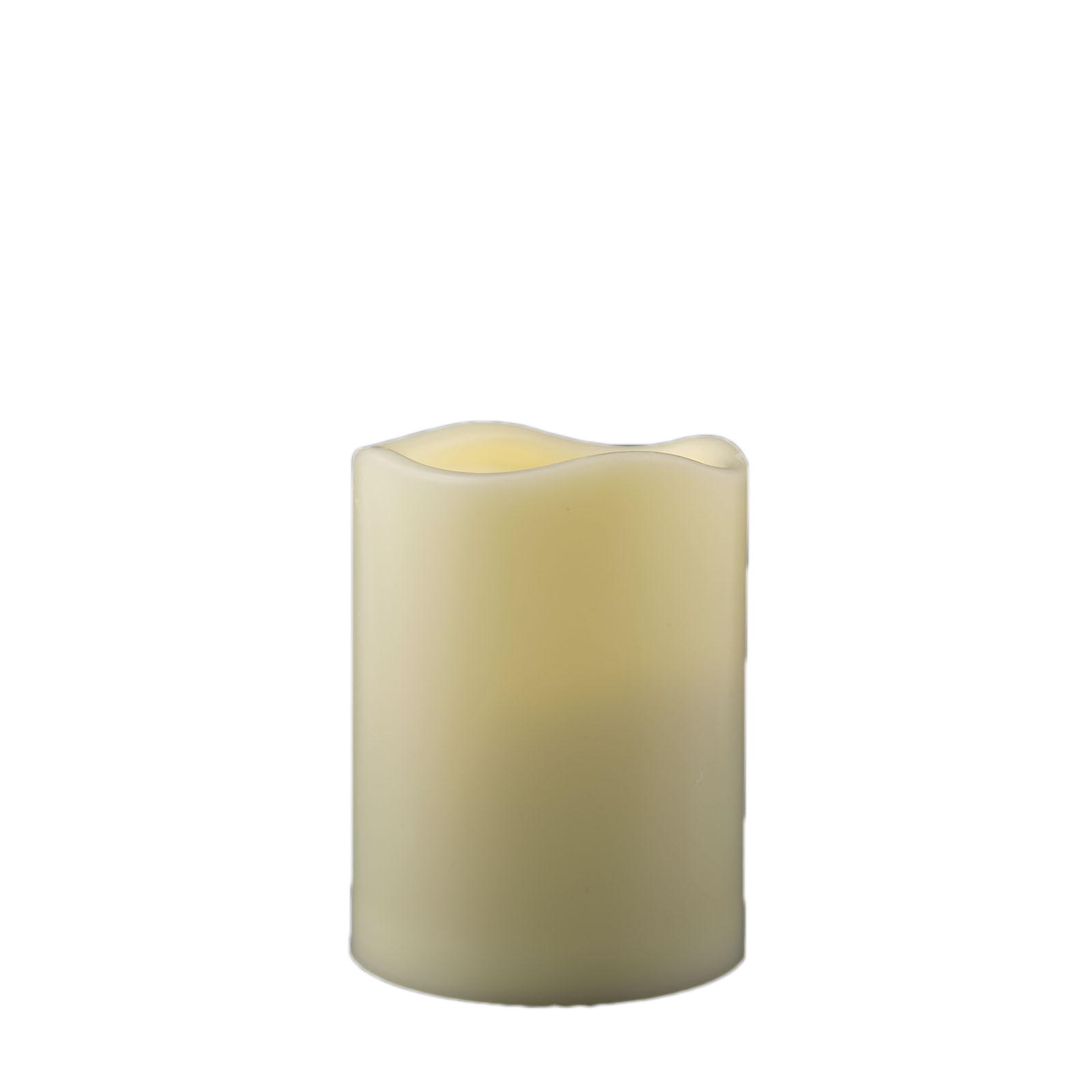 Pacific Accents Resin Flameless 3 x 3.75 Pillar Candle With Melted Top