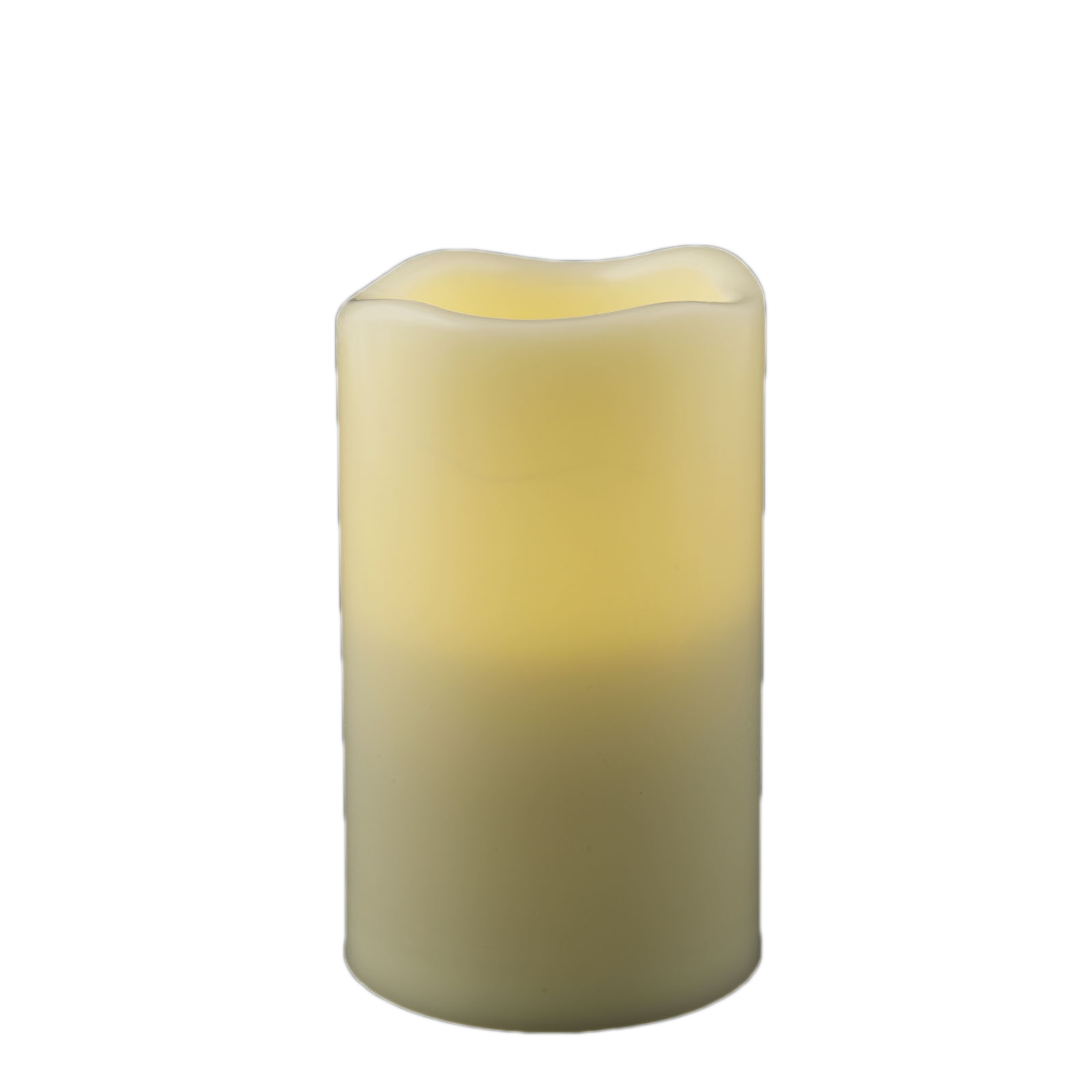 Pacific Accents Resin Flameless 3 x 4.75 Pillar Candle With Melted Top