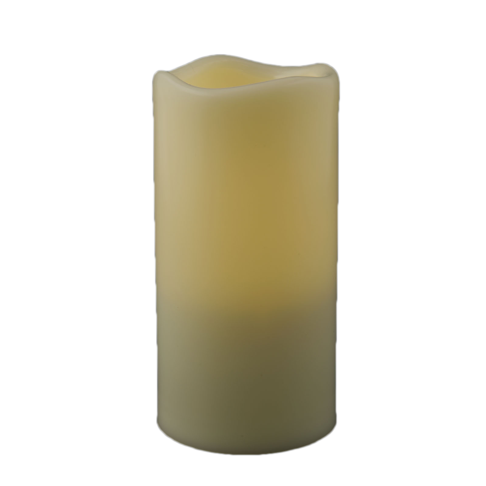 Pacific Accents Resin Flameless 3 x 5.75 Pillar Candle With Melted Top