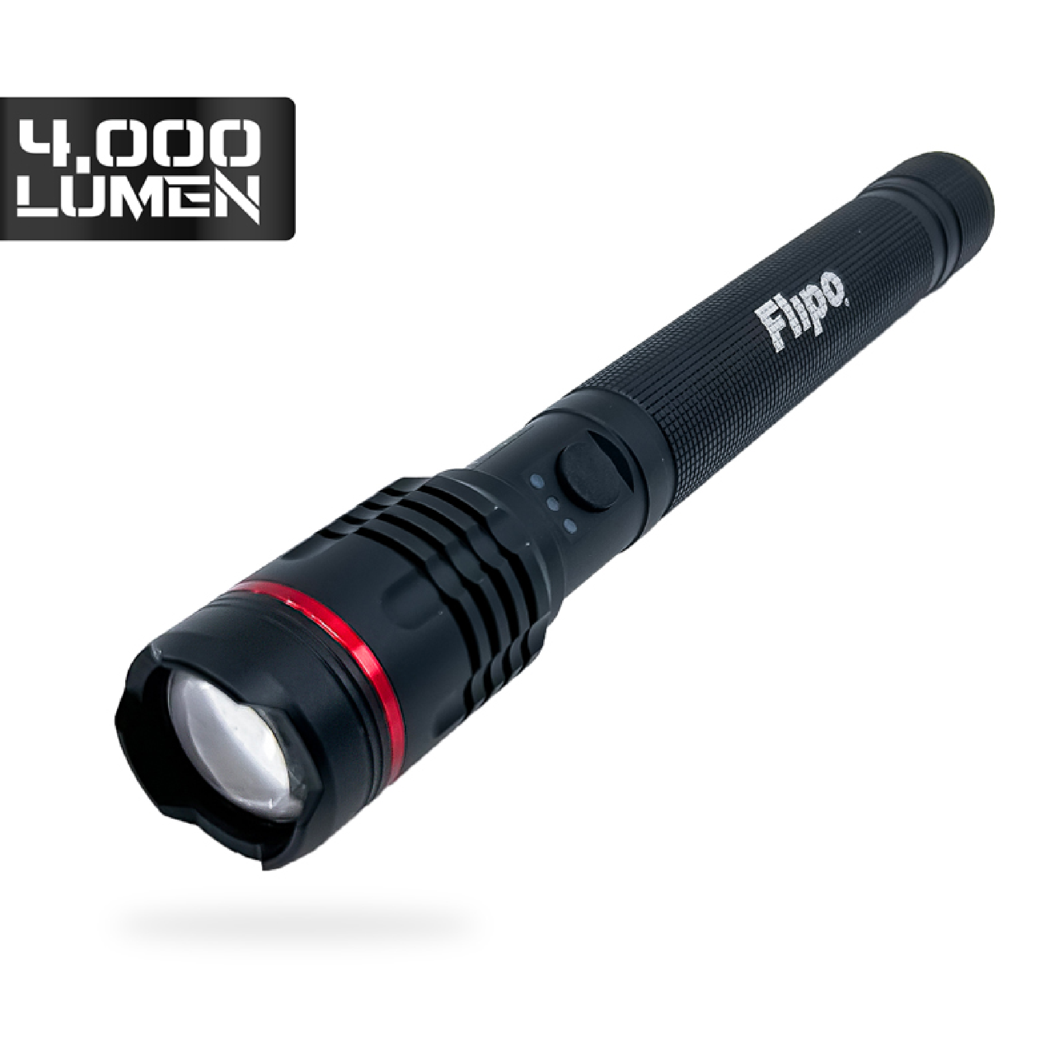 Flipo Tactical 4000 Lumen Rechargeable Flashlight 6 PC Display