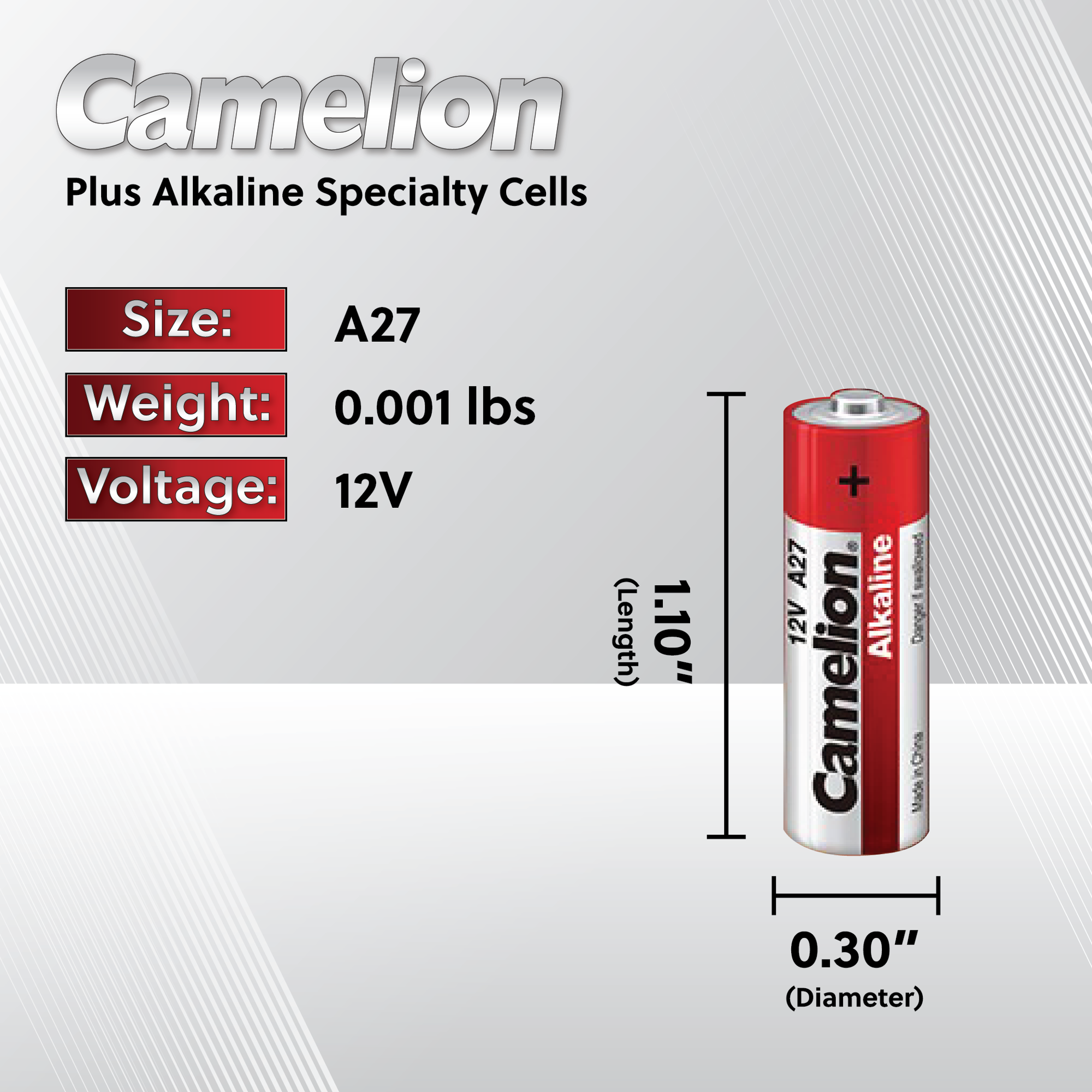 DROP SHIP: Camelion A27 Alkaline Specialty Battery 10 Pack (2 x 5Pc Packs)