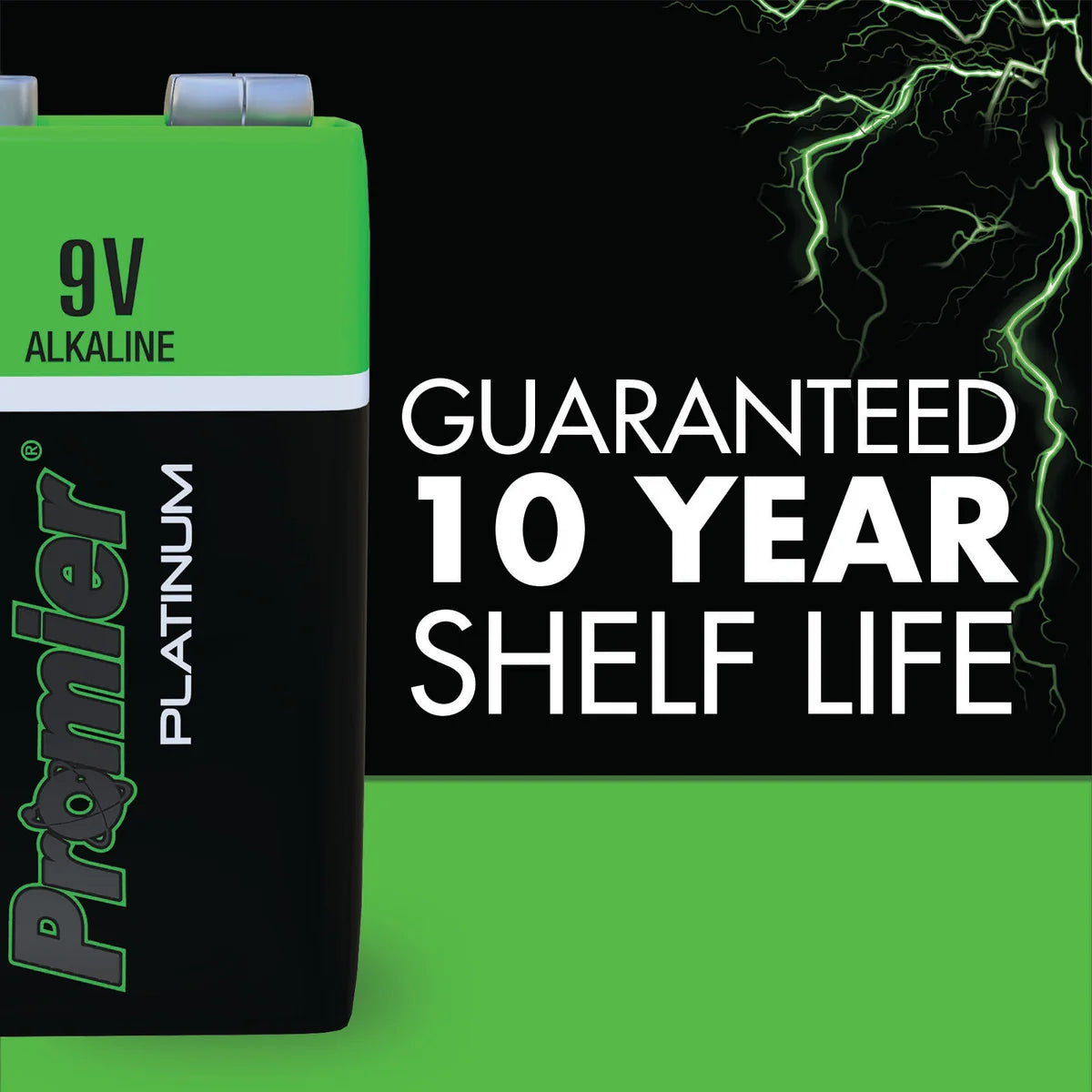 Promier 9V Platinum Alkaline Batteries Blister 1Pk