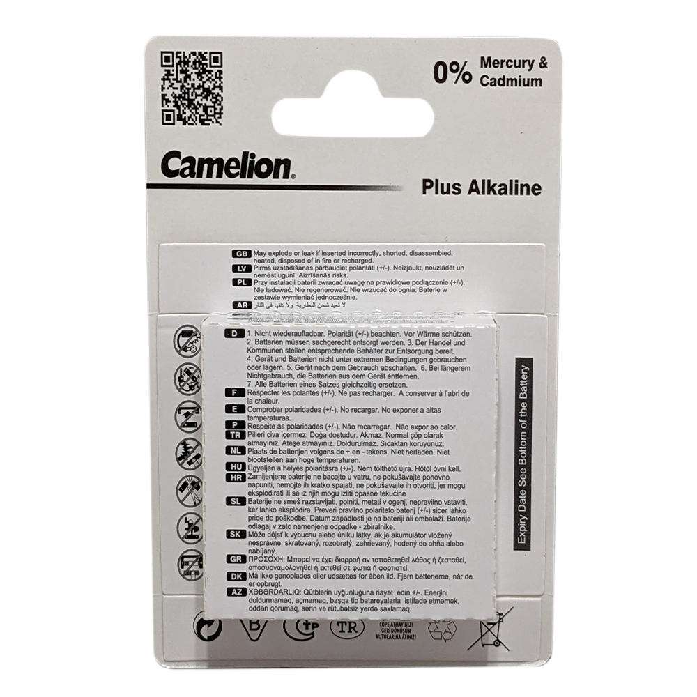 Camelion AA Plus Alkaline Batteries Eco Blister 4Pk