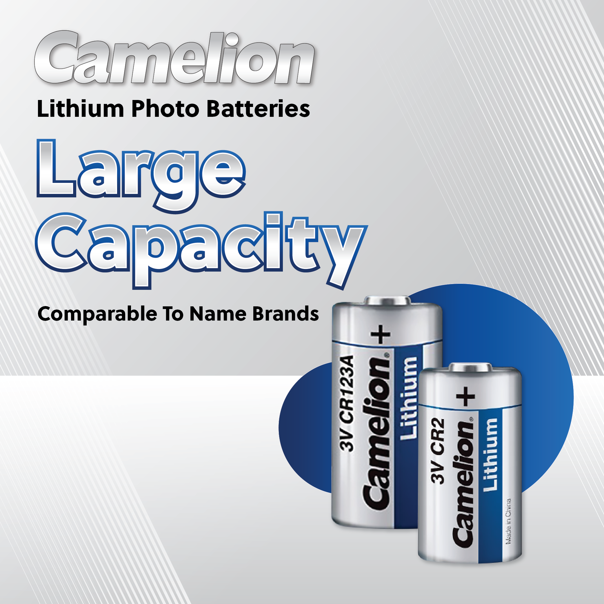 DROP SHIP: Camelion CR123A Lithium Primary Specialty Cell 4 Pack - Non Rechargeable