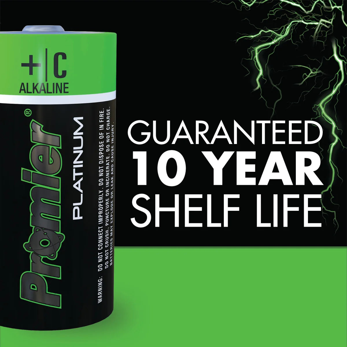 Promier C Platinum Alkaline Batteries Blister 2Pk