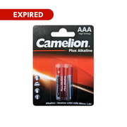 EXPIRED 10/25: Camelion AAA Plus Alkaline Batteries Blister 2Pk