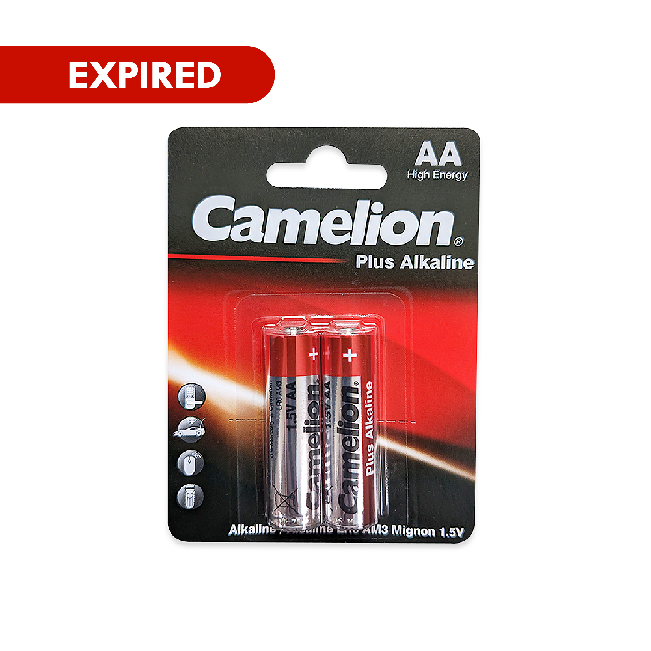 EXPIRED 10/24: Camelion AA Plus Alkaline Batteries Blister 2Pk