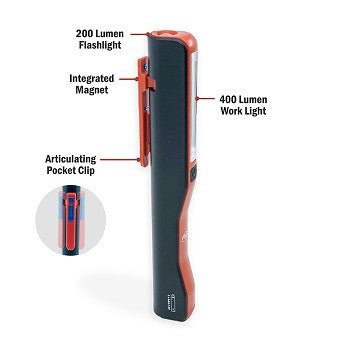 Flipo Maximus | Dual COB LED Pocket Clip Work Light & Flashlight Display of 12