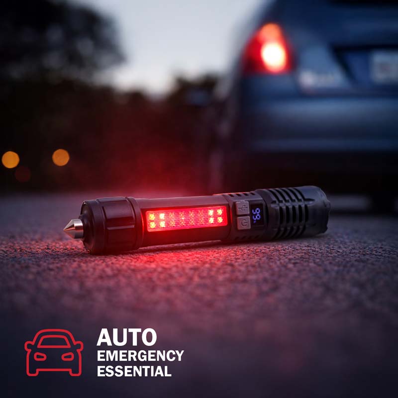 Flipo Tactical All-In-One Emergency Flashlight | 8 PC Display