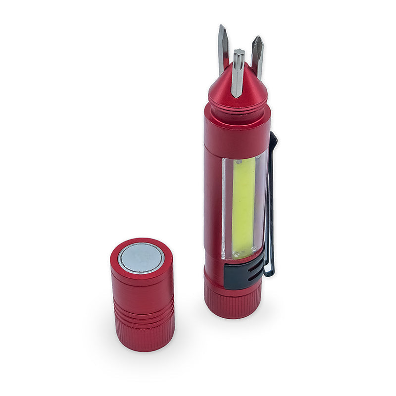 Flipo Multi-Tool COB LED Task Light With Screwdriver Set | 12 Pc Display