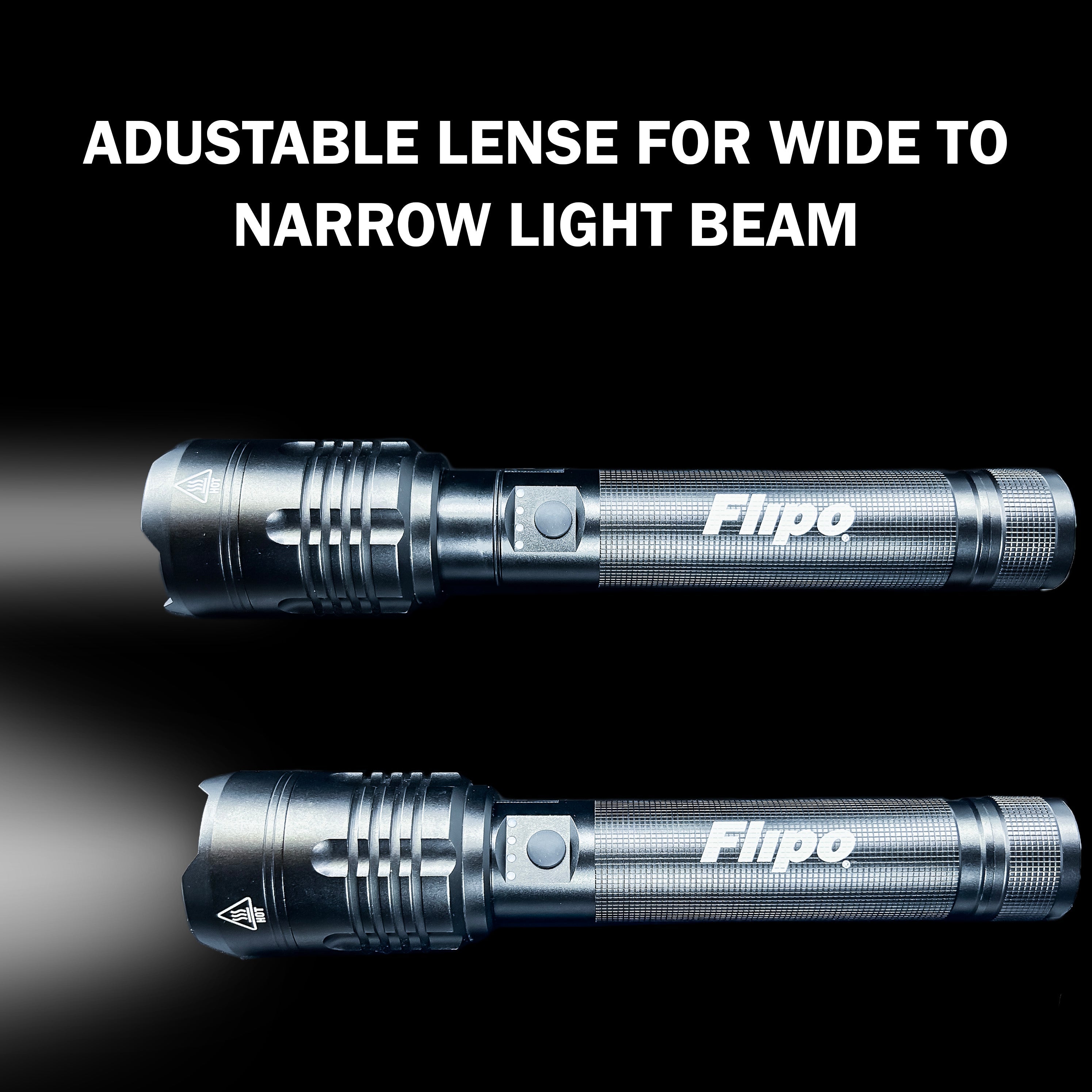 Flipo Tactical 10,000 Lumen Rechargeable Flashlight 6 PC Display