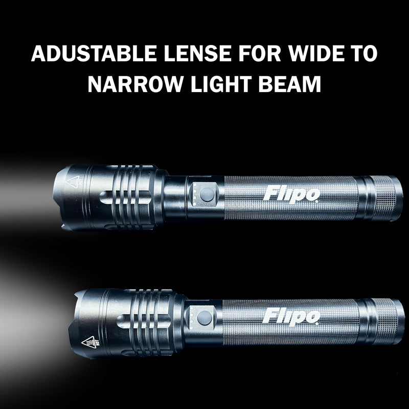 Flipo Tactical 6000 Lumen Rechargeable Flashlight 6 PC Display