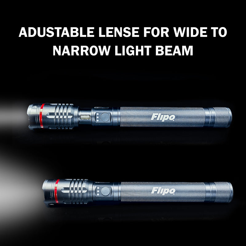 Flipo Tactical 4000 Lumen Rechargeable Flashlight 6 PC Display