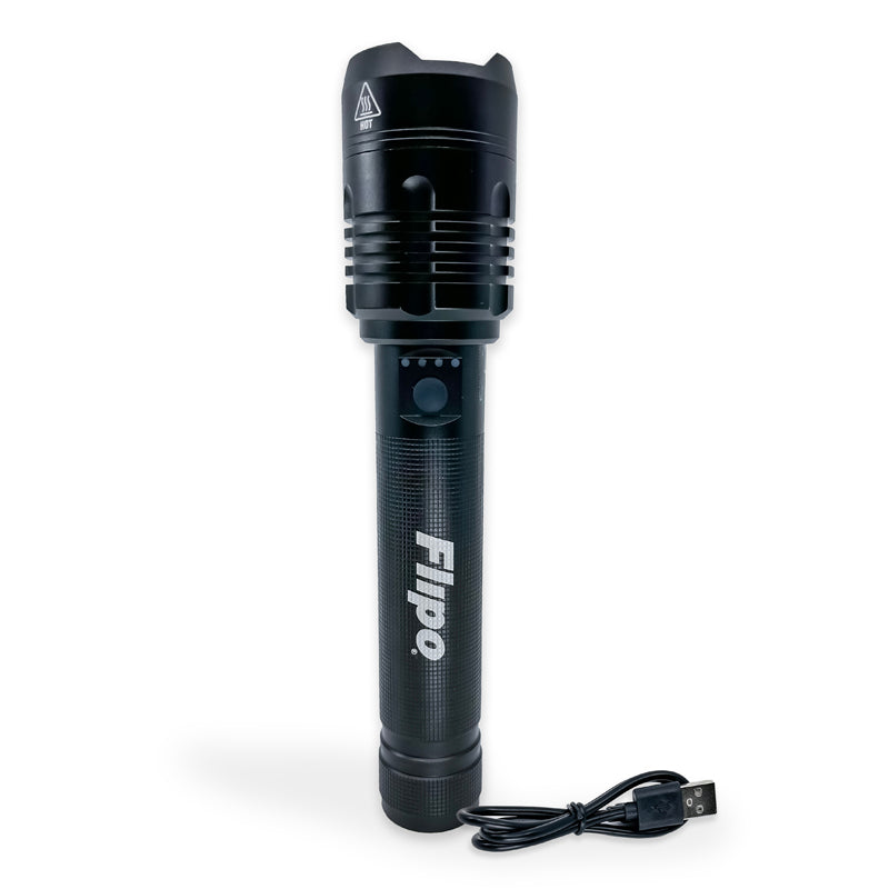 Flipo Tactical 6000 Lumen Rechargeable Flashlight 6 PC Display