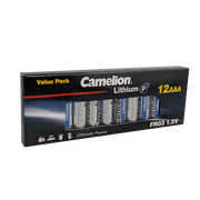 Camelion AAA P7 Lithium Primary 12pk Retail & Shipping Box - Non Rechargeable