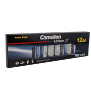 Camelion AA P7 Lithium Primary 12pk Retail & Shipping Box - Non Rechargeable