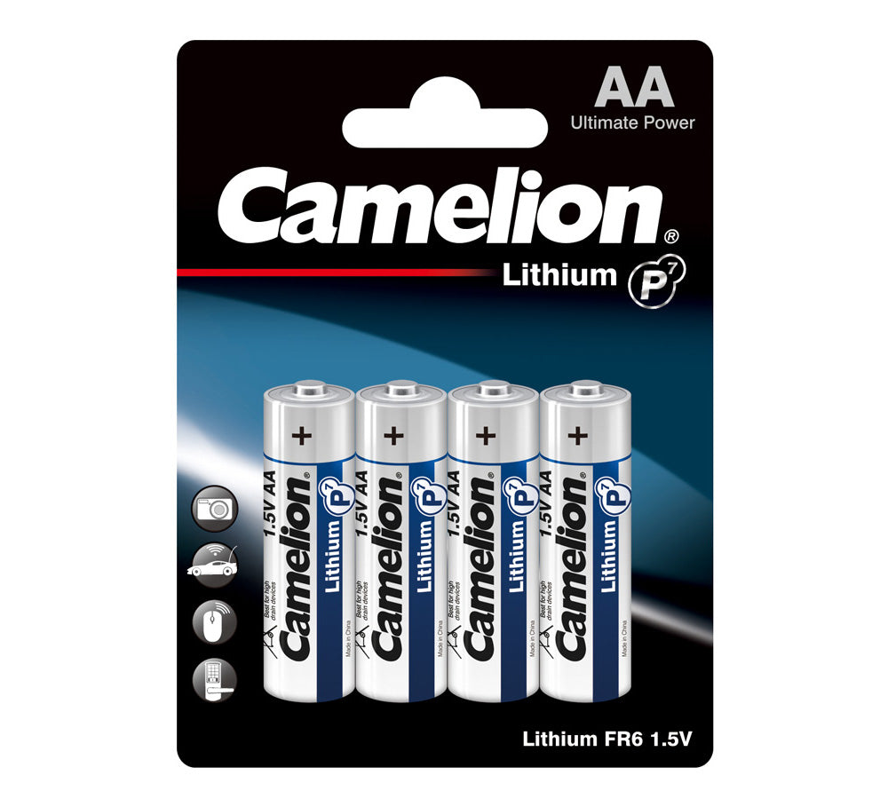 Camelion AA Lithium P7 Primary 4pk - Non Rechargeable
