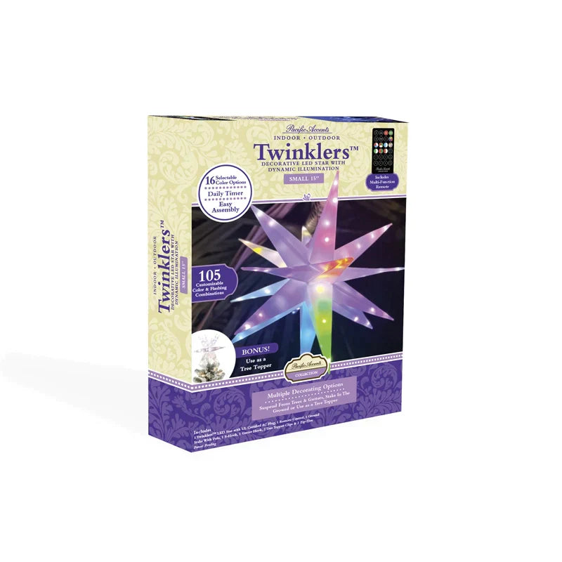 Flipo Twinklers™ | Small 15" Indoor & Outdoor Decorative LED Star
