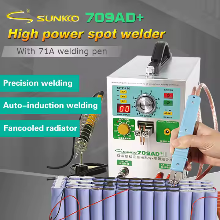 Sunkko 709AD+ Battery Spot Welder With Soldering Function - Use For Battery Pack Rebuilds