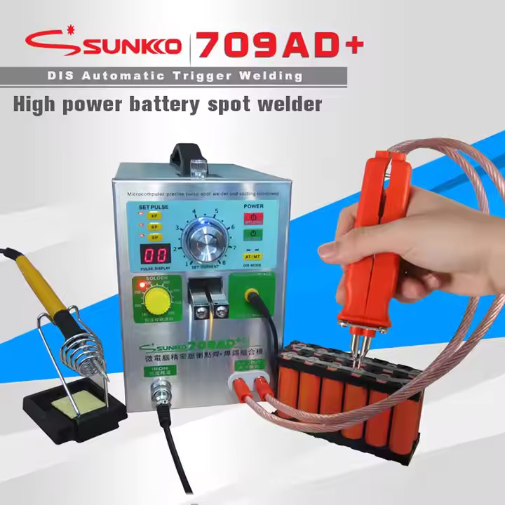 Sunkko 709AD+ Battery Spot Welder With Soldering Function - Use For Battery Pack Rebuilds