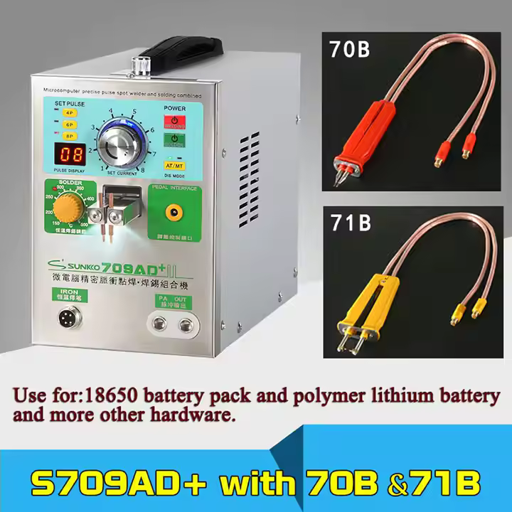 Sunkko 709AD+ Battery Spot Welder With Soldering Function - Use For Battery Pack Rebuilds