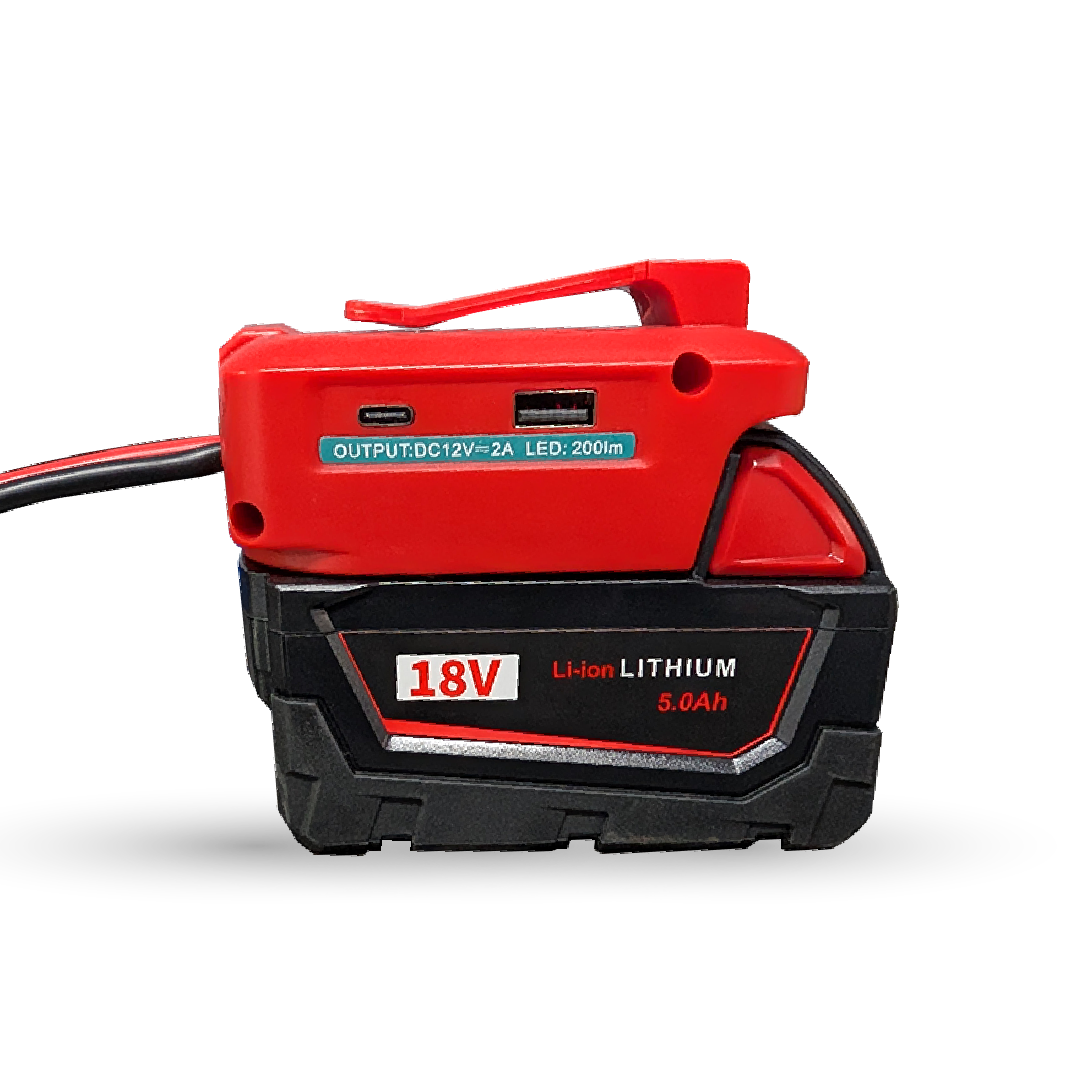 IP POWER Rapid Amp Charger / Jump Starter LARGE Kit | Compatible with Milwaukee 18V Li-ion Battery