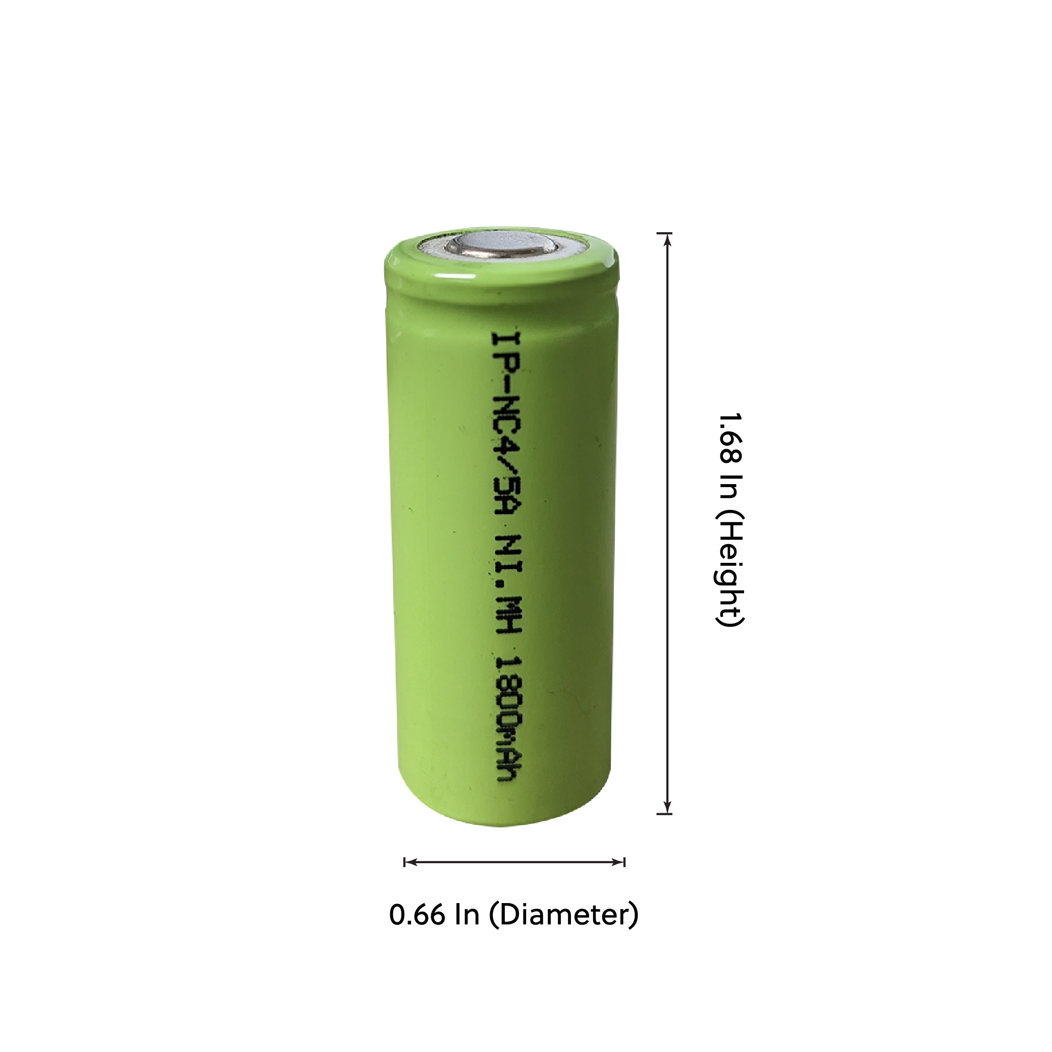 IP Power 4/5 A Ni-Mh 1.2V 1800mAh Rechargeable Flat Top Battery Bulk