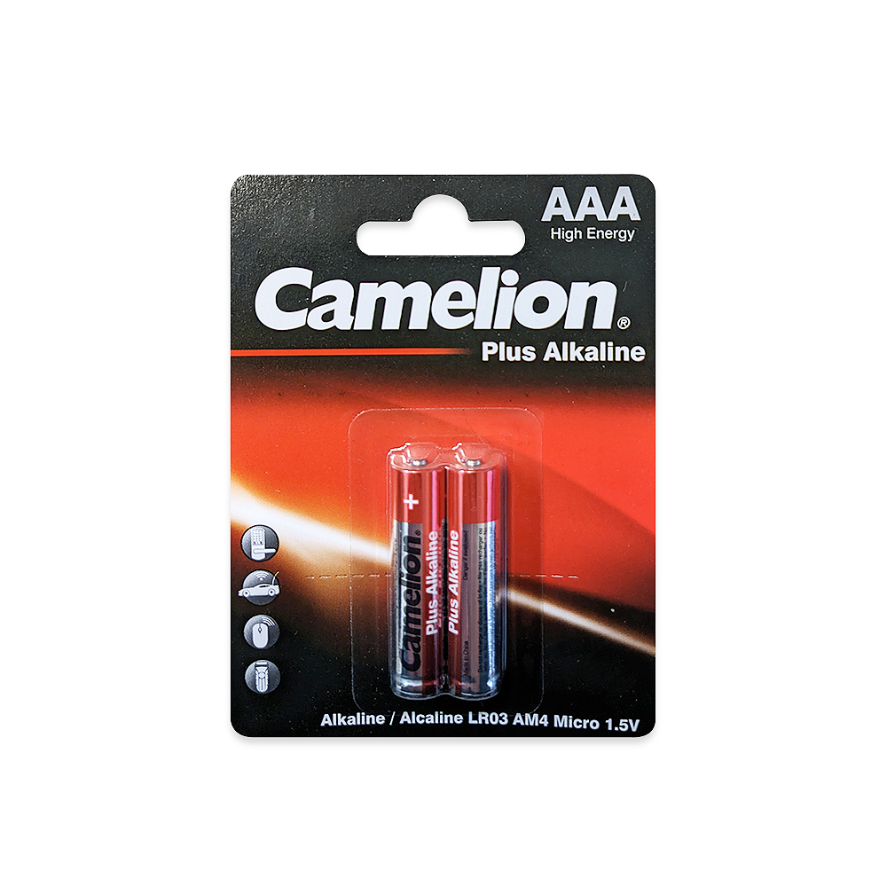 Camelion AAA Plus Alkaline Batteries Blister 2Pk
