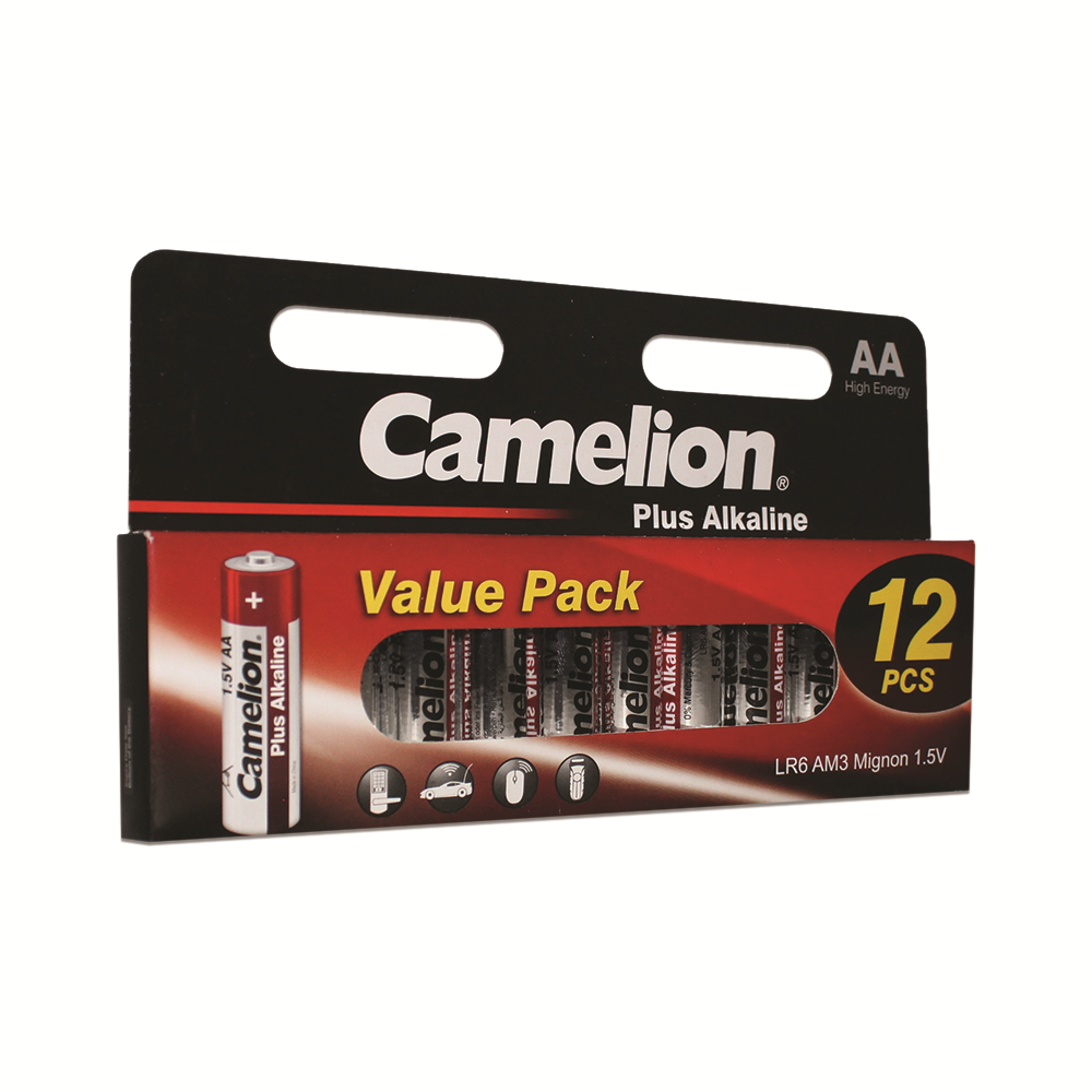 Camelion AA Plus Alkaline Batteries Hangable Box 12Pk