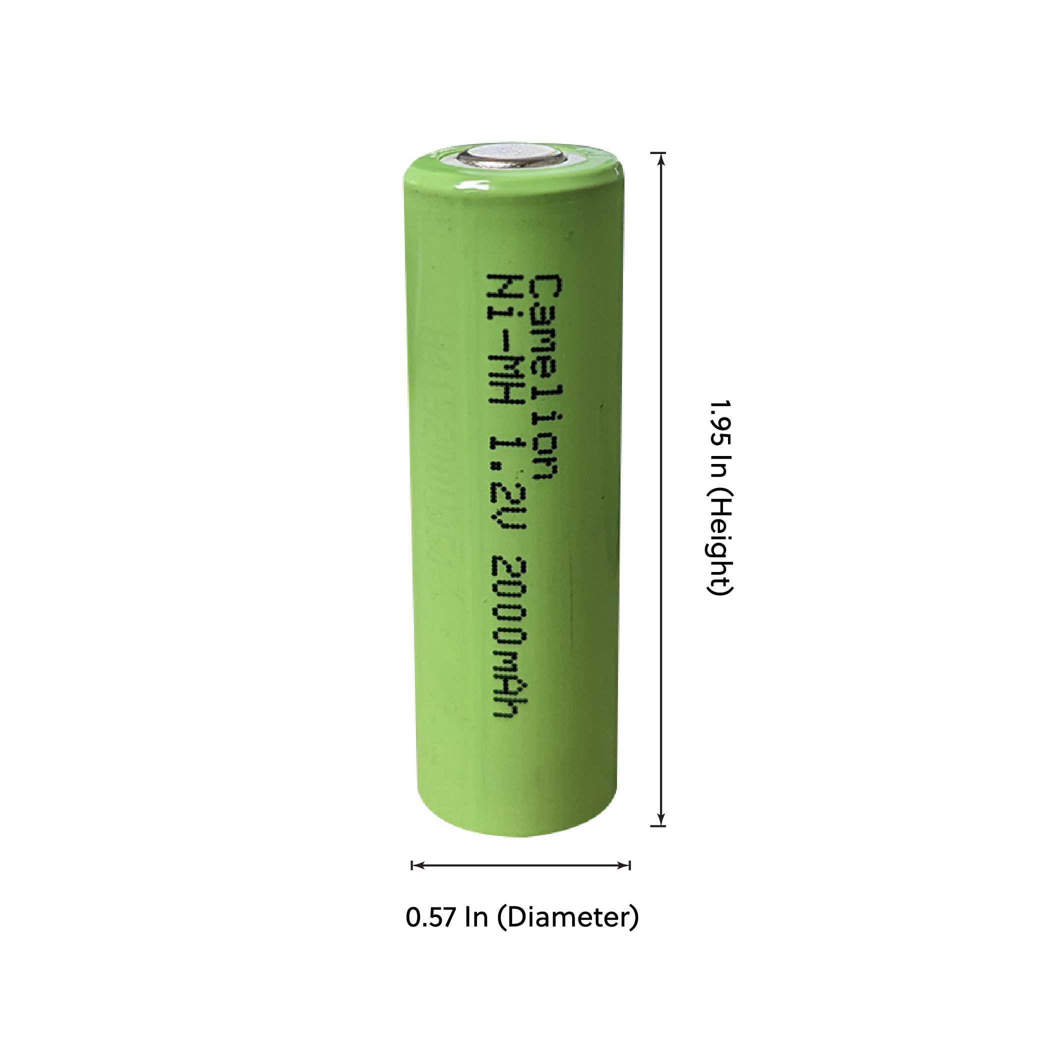 Camelion AA Ni-Mh 1.2V 2000mAh Rechargeable Flat Top Battery Bulk