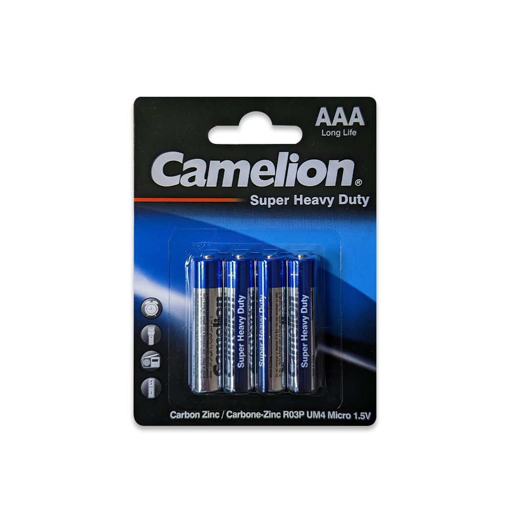 Camelion AAA Super Heavy Duty Batteries Blister 4Pk