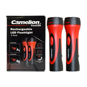 6 LED Rechargeable Plug-In Emergency Ready Flashlight Cardboard Box of 2
