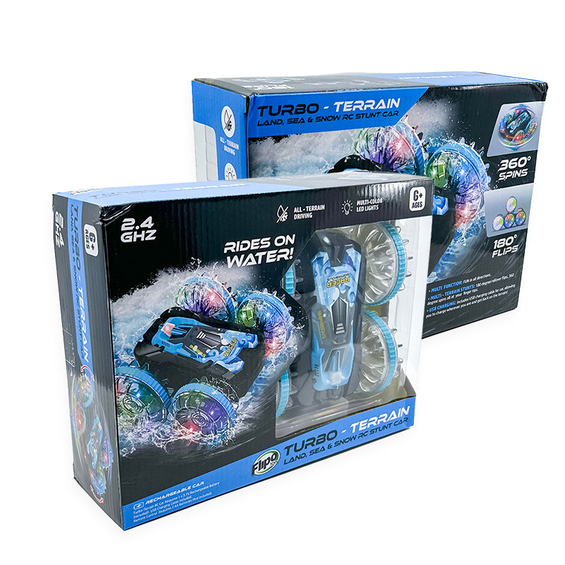 Flipo Turbo Terrain - Land, Sea and Snow RC Stunt Car