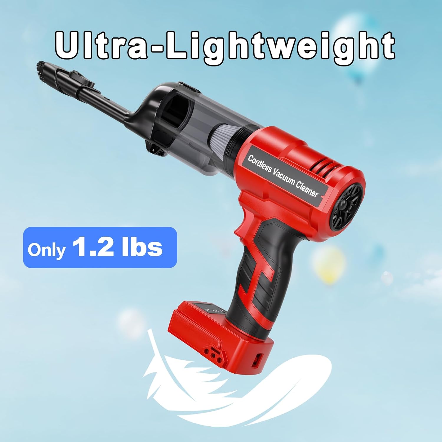 Portable Cordless Handheld Vacuum Cleaner - Battery Not Included - Compatible With Milwaukee M18 18V Battery