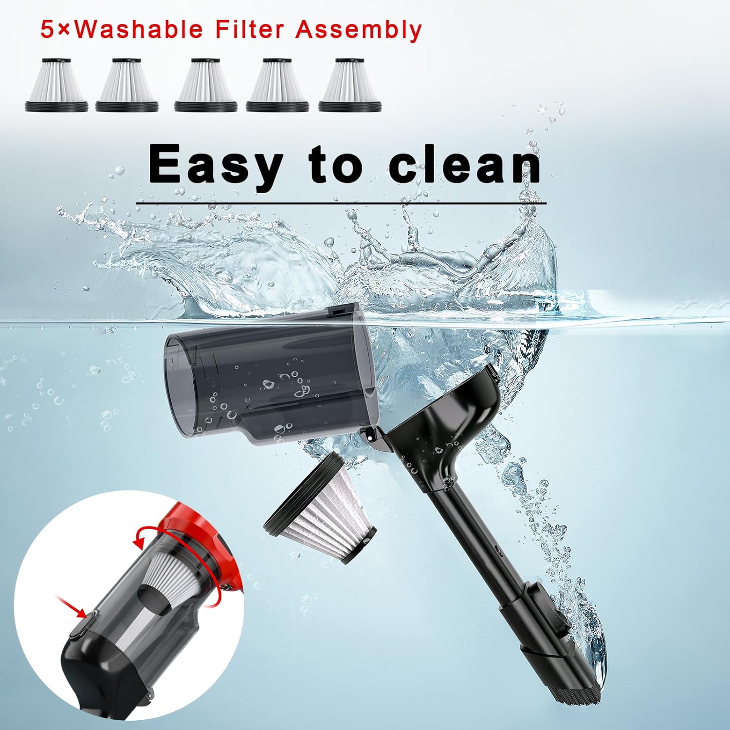 Portable Cordless Handheld Vacuum Cleaner - Battery Not Included - Compatible With Milwaukee M18 18V Battery